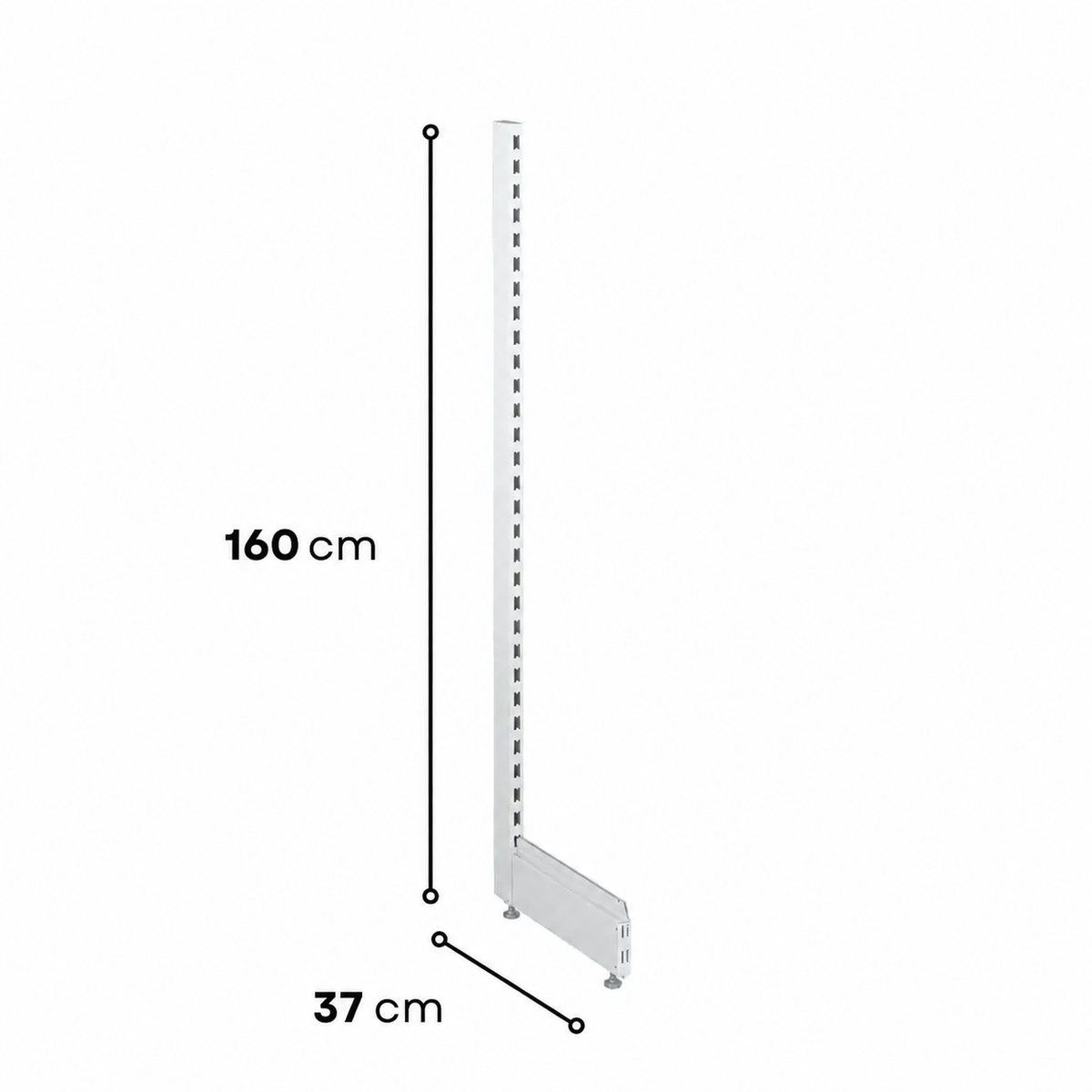 1.6m Wall Shelving End Leg - view 6