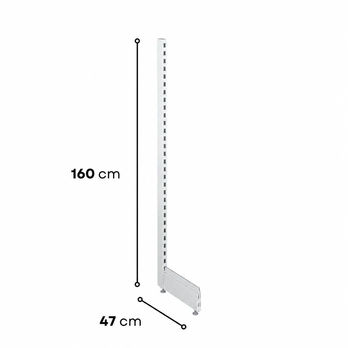 1.6m Wall Shelving End Leg - view 8