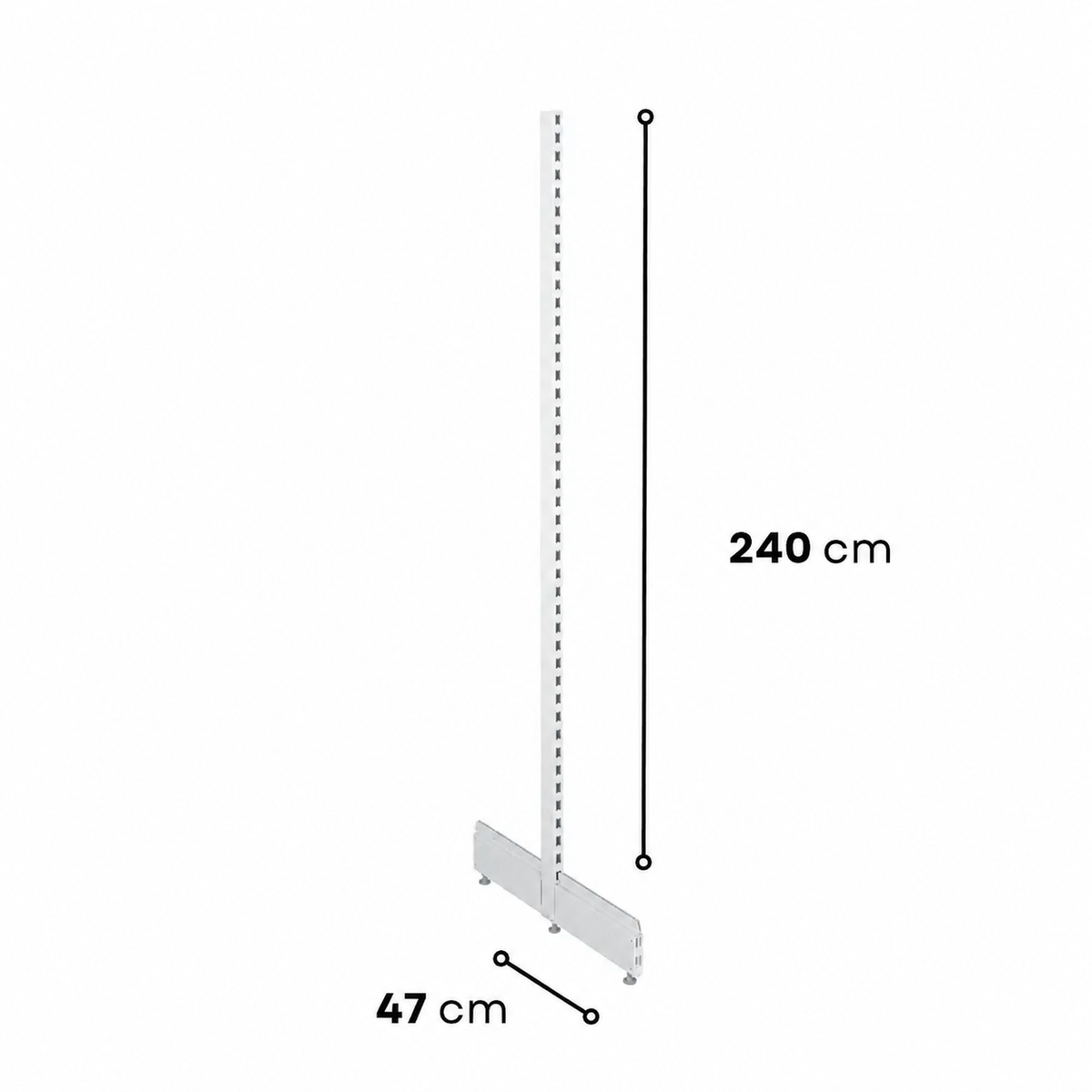 2.4m Gondola Shelving End Leg Set - view 8
