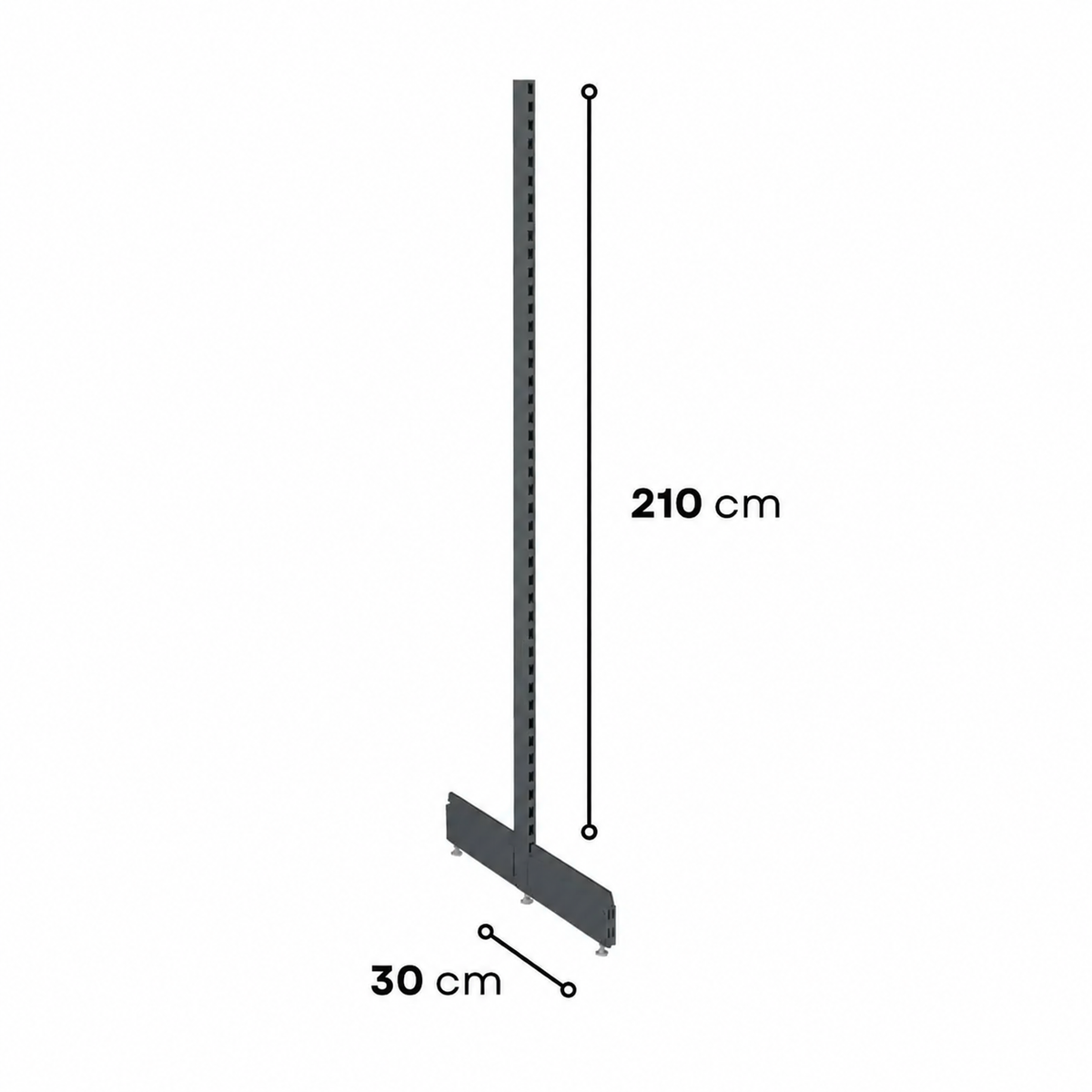 2.1m Gondola Shelving End Leg Set - view 4