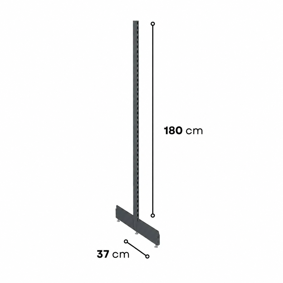 1.8m Gondola Shelving End Leg Set - view 6