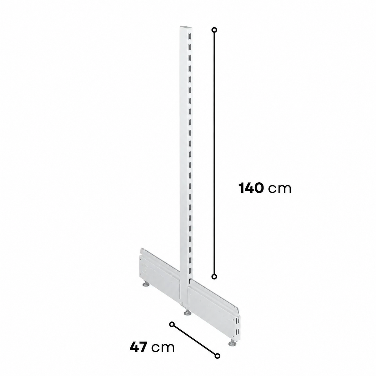 1.4m Gondola Shelving End Leg Set - view 8