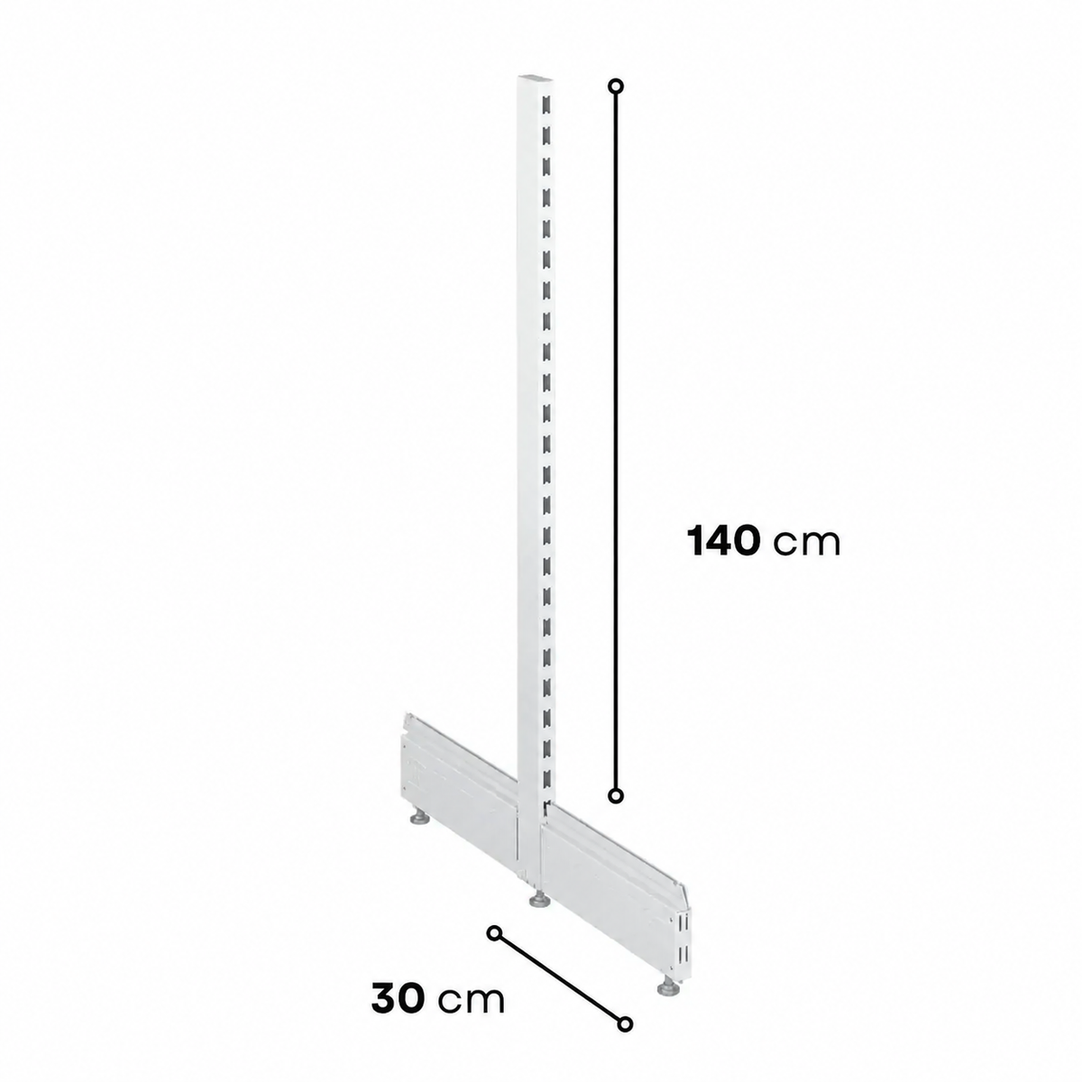 1.4m Gondola Shelving End Leg Set - view 4