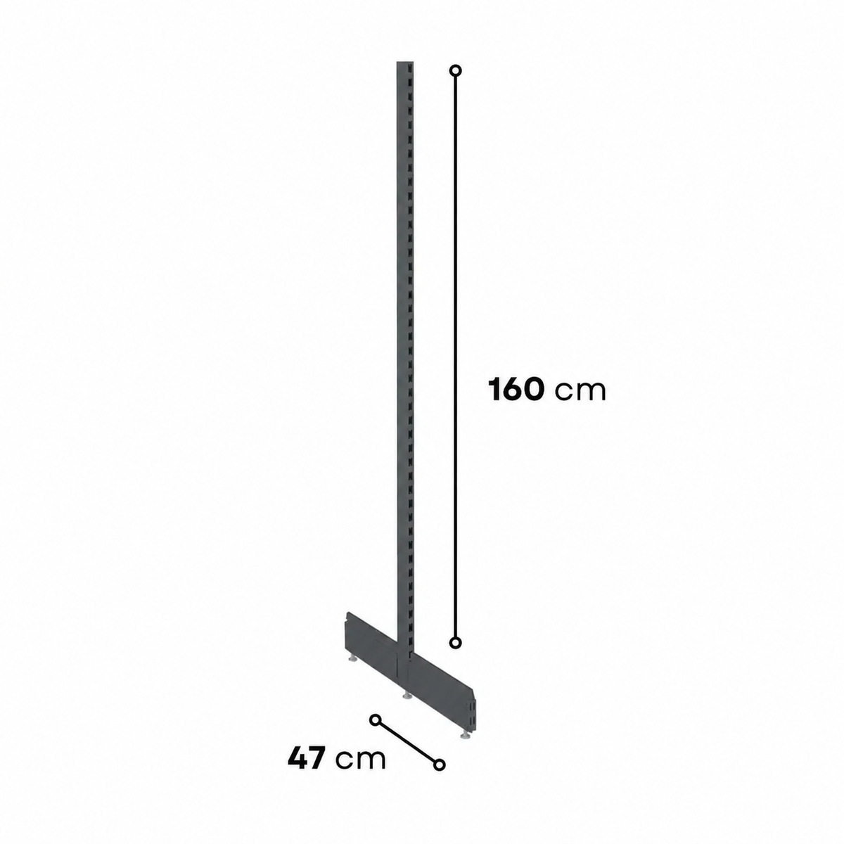 1.6m Gondola Shelving End Leg Set - view 8