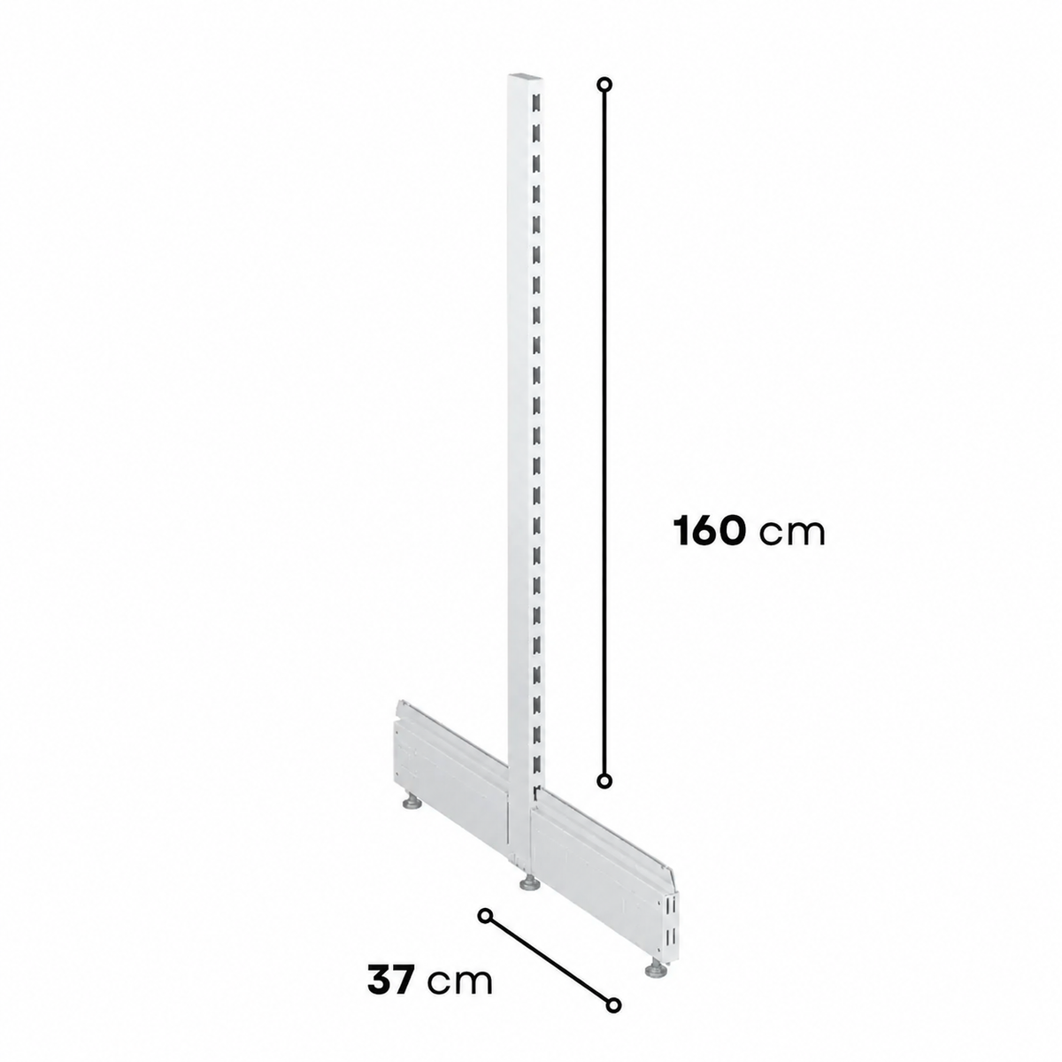 1.6m Gondola Shelving End Leg Set - view 5