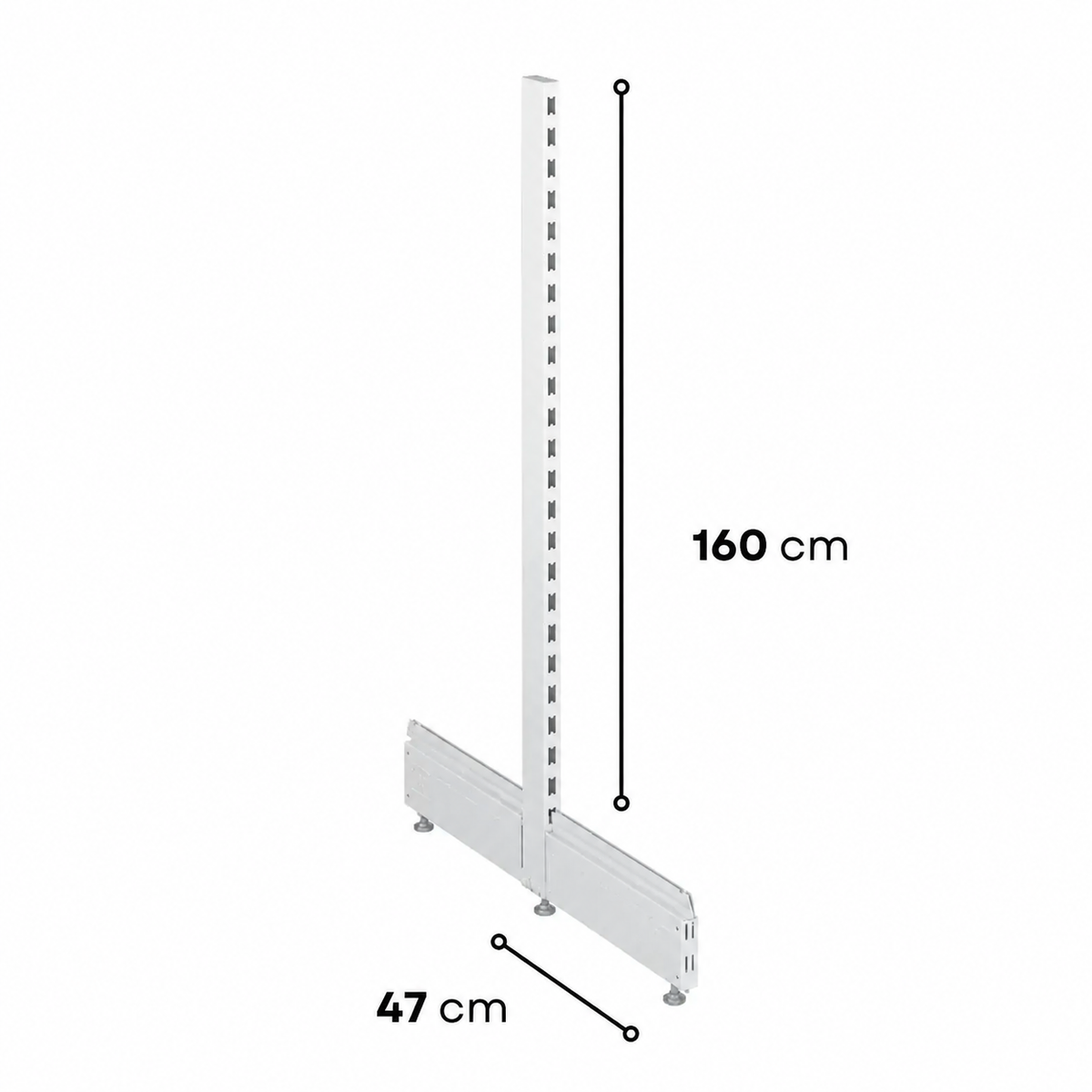 1.6m Gondola Shelving End Leg Set - view 7