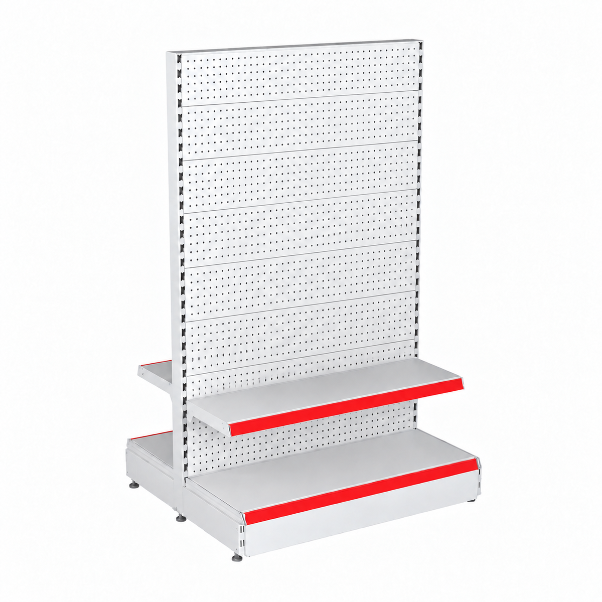 2.1m Double-Sided Pegboard Gondola – 470mm Base & 470mm Upper Shelves - view 2