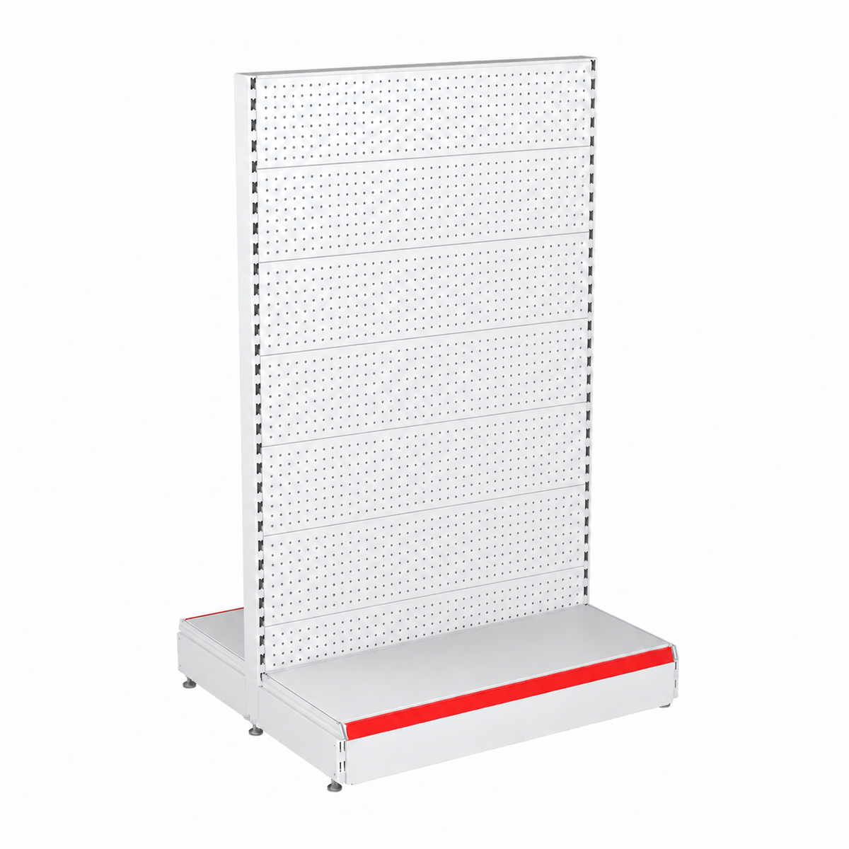 1.8m Double-Sided Pegboard Gondola – 470mm Base & 470mm Upper Shelves - view 6