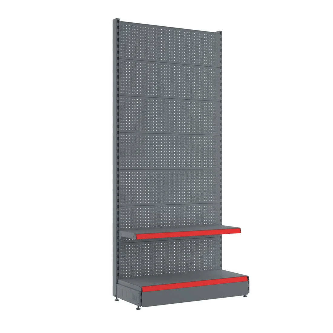 2.4m Wall Pegboard Shelving – 370mm Base & 370mm Upper Shelves - view 2