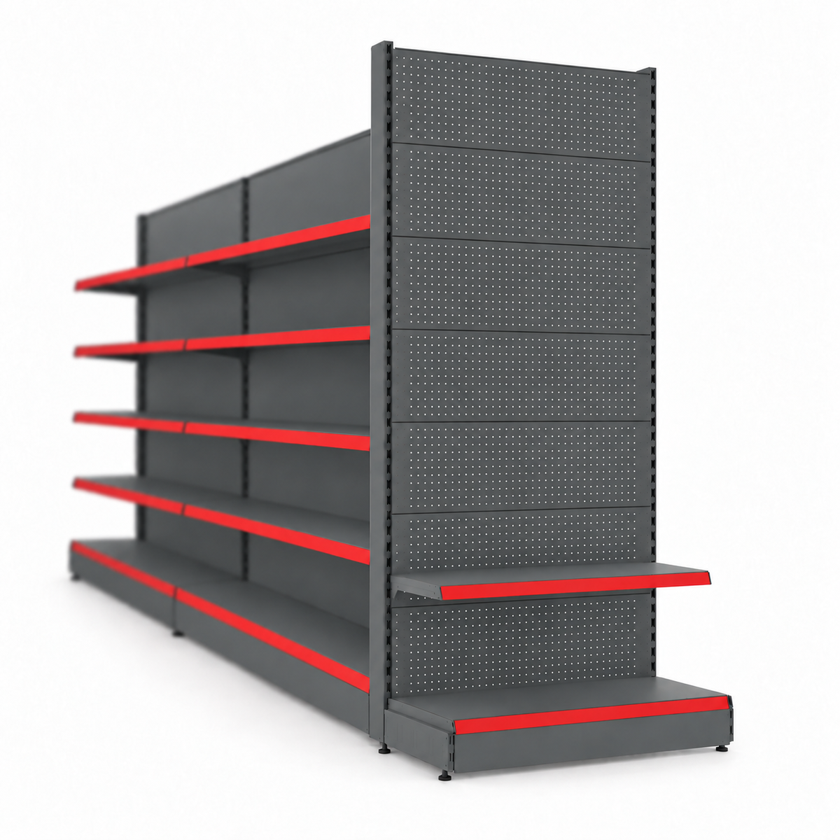 2.1m Pegboard Gondola Head Unit – 300mm Base & 300mm Upper Shelves