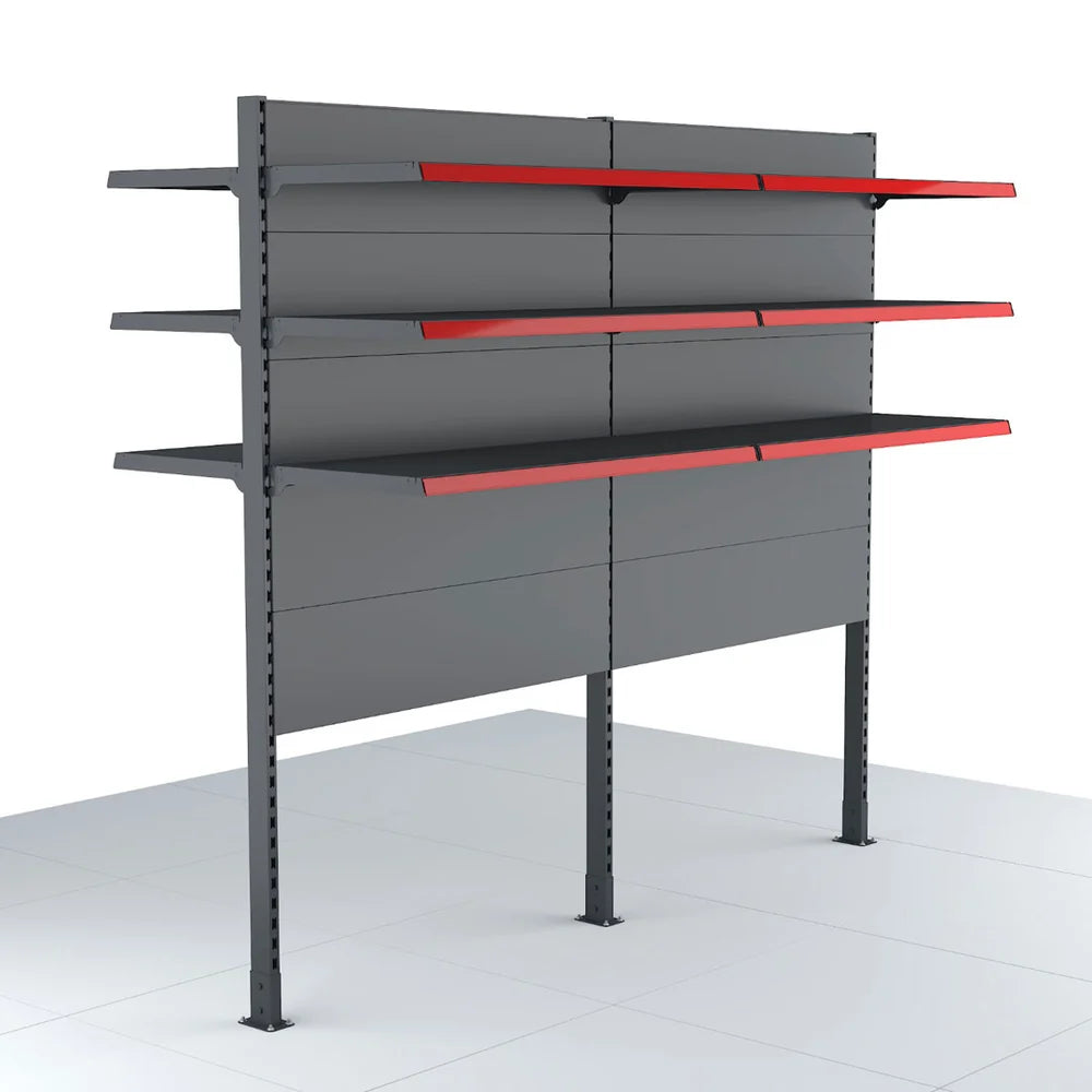2.1m Double-Sided Over-Freezer Gondola – 370mm Shelves - view 5
