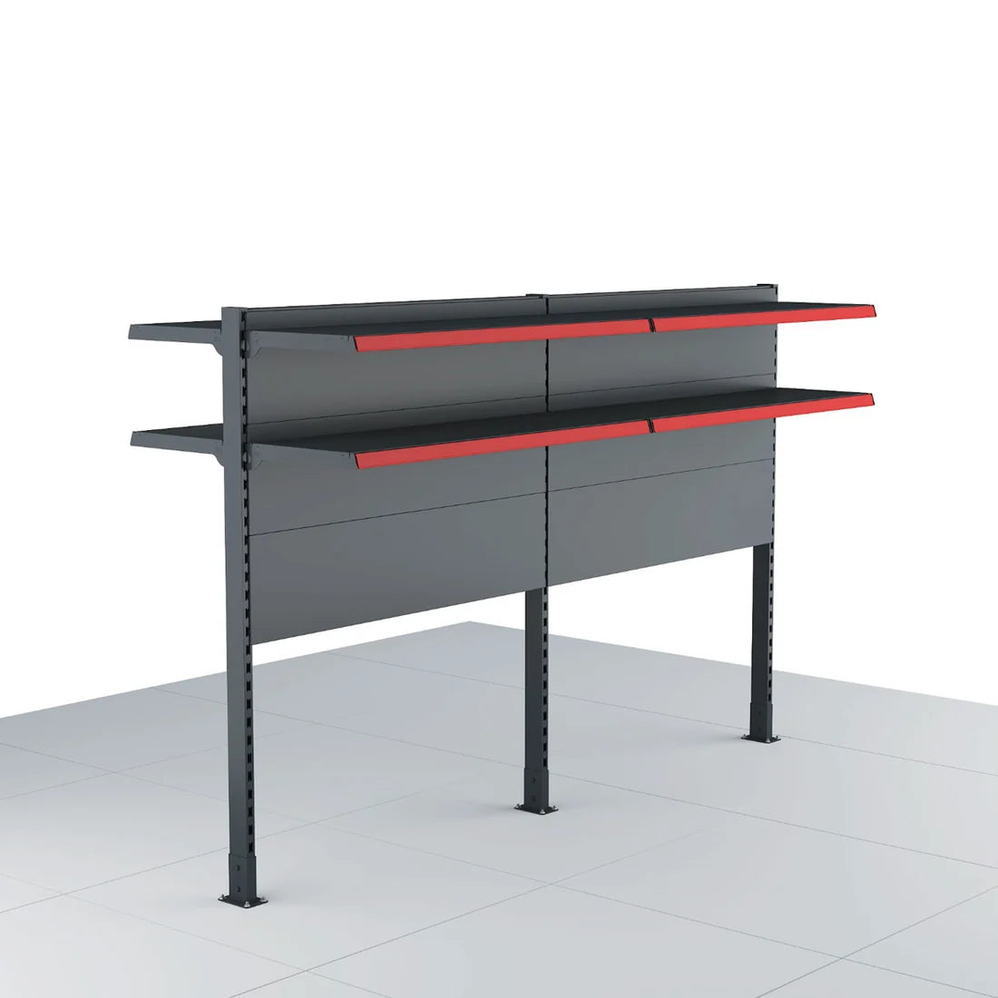 1.8m Double-Sided Over-Freezer Gondola – 370mm Shelves - view 7