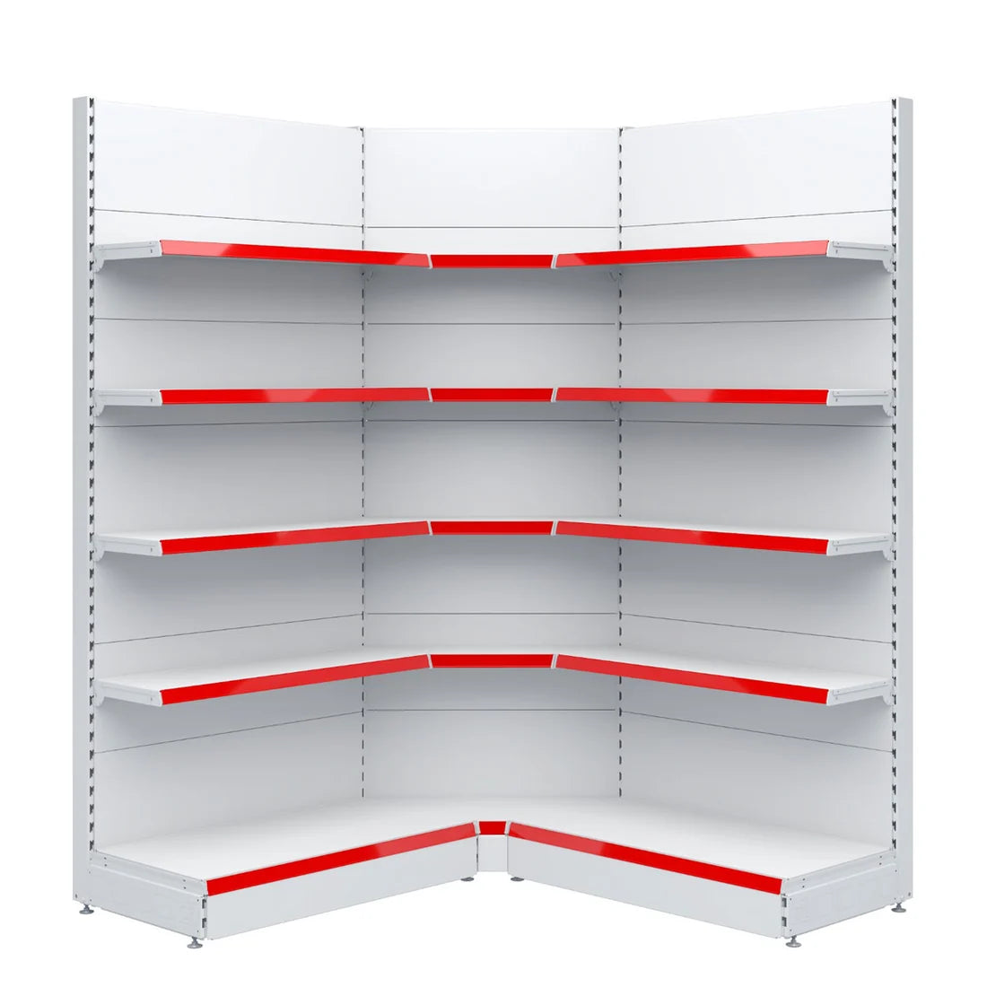 2.1m Corner Wall Shelving Unit – 470mm Base & 370mm Upper Shelves - view 2
