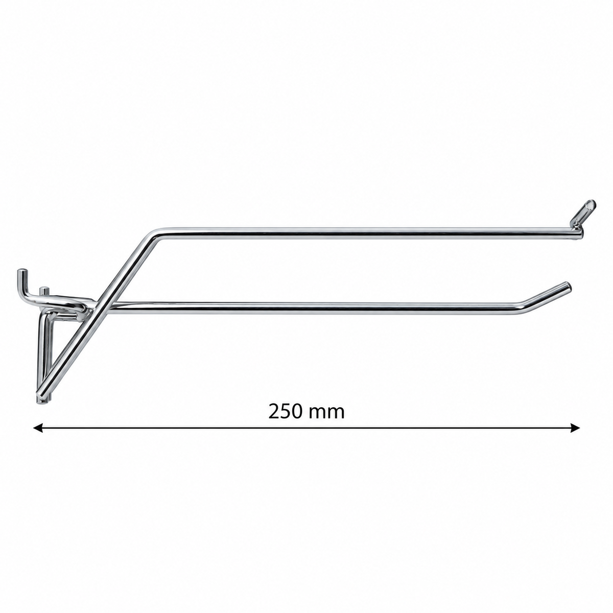 Pegboard Single Hook with Price Tag Arm