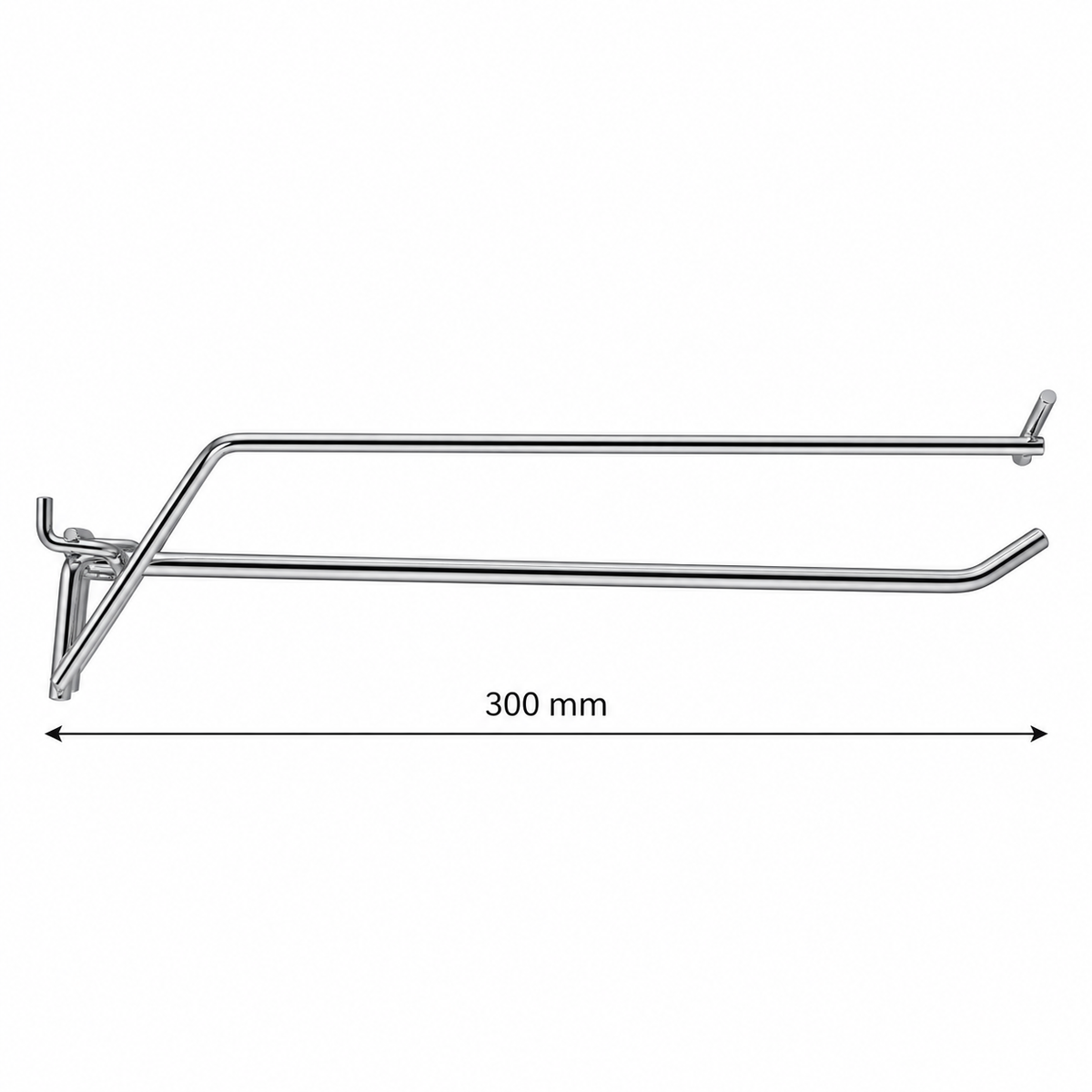 Pegboard Single Hook with Price Tag Arm