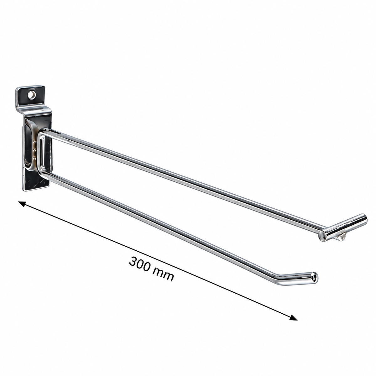 Slatwall Single Hook with Price Tag Arm