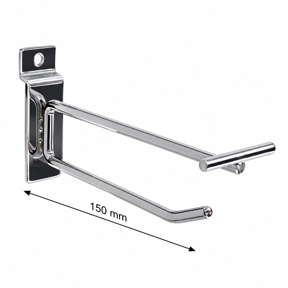 Slatwall Single Hook with Price Tag Arm