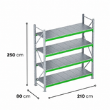 2.5m High Longspan Racking Unit – 800mm Deep